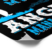 魚釣りと狩りは私の怒りの管理であるおもしろい ポスター (角)