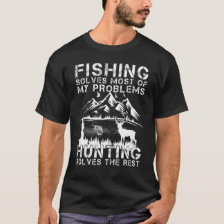 魚釣りと狩りクリスマスユーモアカッコいいハンターG Tシャツ
