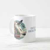 魚釣りと狩りマグ コーヒーマグカップ (正面左)