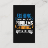 魚釣りと狩りユーモアのあるの魚と狩りの趣味 名刺 (正面)