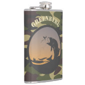 魚釣りと迷彩柄 フラスク (右)