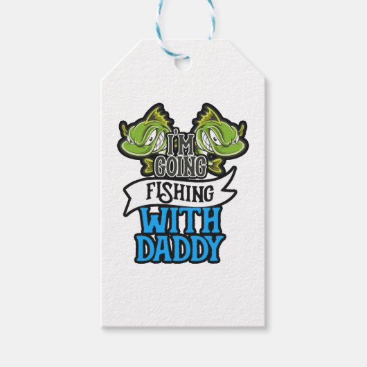 魚釣りとDaddy Angling Kids Gift ギフトタグ (正面)