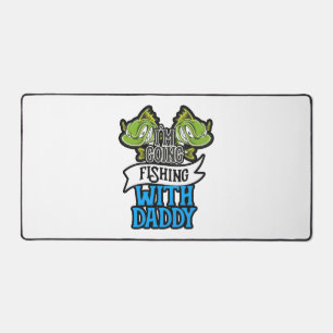 魚釣りとDaddy Angling Kids Gift デスクマット