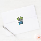 魚釣りとDaddy Angling Kids Gift ラウンドシール (封筒)