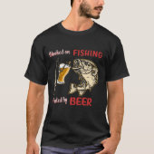 魚釣りに夢中のビールTシャツが弾く Tシャツ (正面)