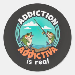 魚釣りに夢中：よくはしゃぐ中毒への道 ラウンドシール