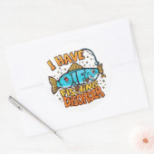 魚釣りに夢中：魚釣り障害を抱き込む ラウンドシール (封筒)