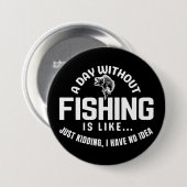 魚釣りのない日は冗談に似ている 缶バッジ (正面&裏面)