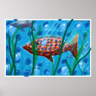 魚釣りのまわりに ポスター