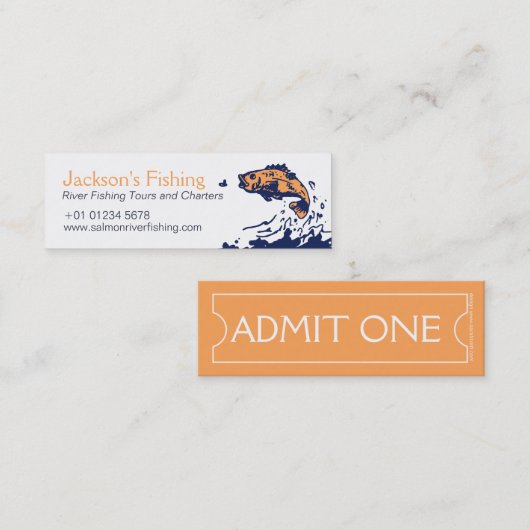 魚釣りのチャーターは1つの細い名刺を是認します スキニー名刺 (正面/裏面)