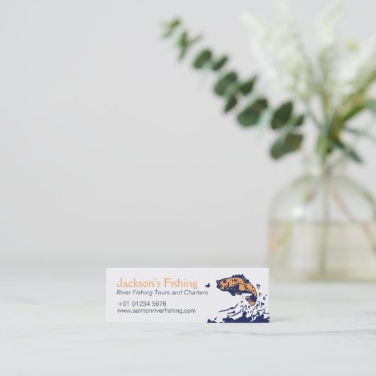 魚釣りのチャーターは1つの細い名刺を是認します スキニー名刺 (スタンド正面)