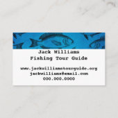 魚釣りのツアー・ガイドの屋外ガイド 名刺 (裏面)