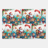 魚釣りのテーマ ラッピングペーパーシート (正面)