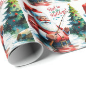 魚釣りのテーマ ラッピングペーパー (ロールコーナー)