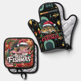 魚釣りのテーマ 鍋つかみ&鍋敷きセット