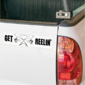 魚釣りのデカール バンパーステッカー (トラック上)