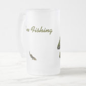 魚釣りのビールのジョッキの銀鮭の漁師ビールガラス フロストグラスビールジョッキ (正面左)