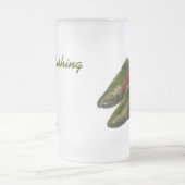 魚釣りのビールのジョッキの銀鮭の漁師ビールガラス フロストグラスビールジョッキ (中央)