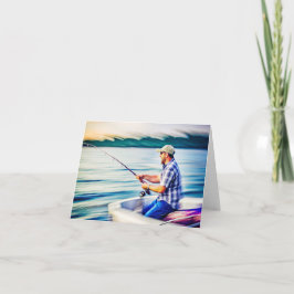 魚釣りのフォトカードの作成 カード