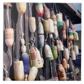 魚釣りのブイ素朴ス建物装飾タイル タイル (正面)