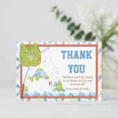 魚釣りのベビーシャワーのサンキューカード サンキューカード (スタンド正面)