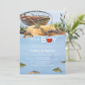 魚釣りのベビーシャワー 招待状 (スタンド正面)