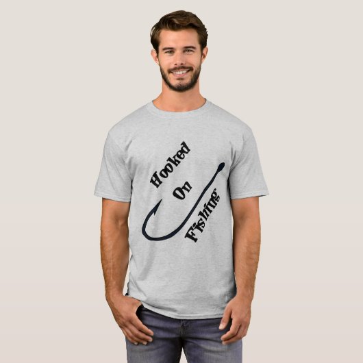 魚釣りの人のおもしろいのギークのTシャツで引っ掛けられる Tシャツ (正面フル)