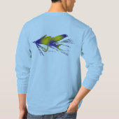 魚釣りの人のワイシャツの進化 Tシャツ (裏面)