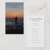 魚釣りの人の日没、名刺 名刺 (正面/裏面)