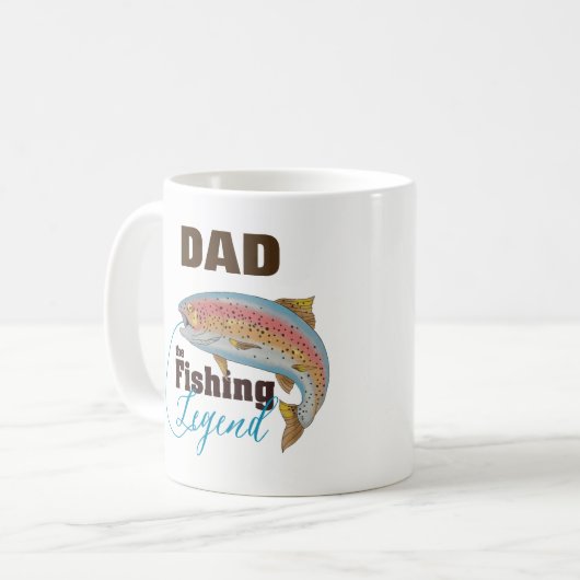 魚釣りの伝説のマグは、パパ、祖父、等をカスタマイズ コーヒーマグカップ (正面左)