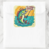 魚釣りの冒険：魚の夢来真 スクエアシール (バッグ)