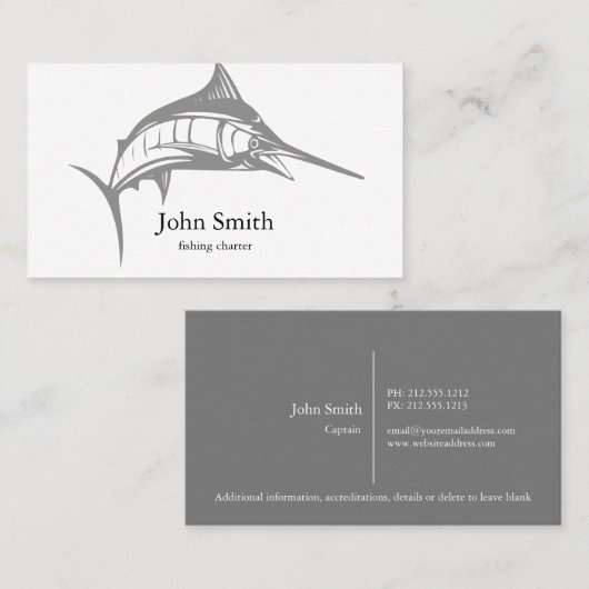 魚釣りの名刺 名刺 (正面/裏面)