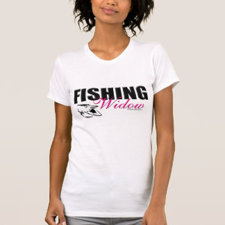 魚釣りの寡婦の_whtのshrt tシャツ