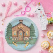 魚釣りの小屋 ペーパープレート (パーティー)