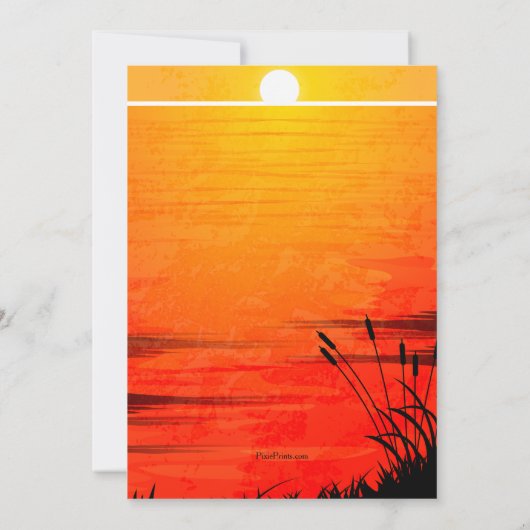 魚釣りの平静の招待状 招待状 (裏面)