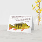 魚釣りの引用文の孔雀の低音カード カード (黄色い花)