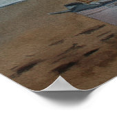 魚釣りの海ファインアートアーカイブプリント ポスター (角)