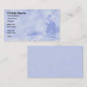 魚釣りの男の子は名刺をからかいます コーリングカード (正面/裏面)