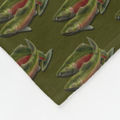 魚釣りの総括的なサーモンピンクの魚の芸術のフリースブランケット フリースブランケット (角)