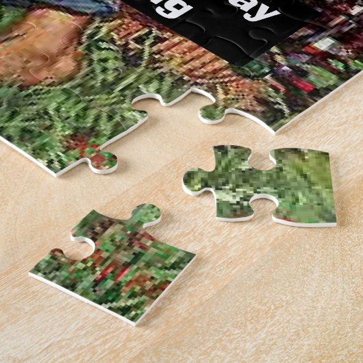 魚釣りの良い日を望む犬との魚釣り ジグソーパズル (側面)