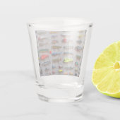 魚釣りの荷物が去った魚釣りの漁師への贈物 ショットグラス (裏面)