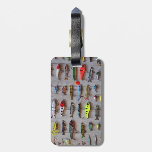 魚釣りの荷物が去った魚釣りの漁師への贈物 ラゲッジタグ (裏面縦)