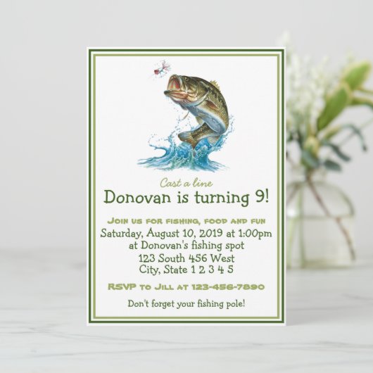 魚釣りの誕生日 招待状 (スタンド正面)