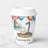 魚釣りの誕生日（男の子） 紙コップ (正面)
