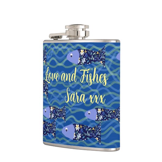 魚釣りの贈り物 フラスク (左)