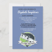 魚釣りの赤ちゃんシャワー小さな漁師 招待状 (裏面)