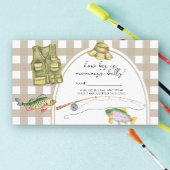 魚釣りの赤ちゃんシャワー – ママのお腹の大きさ エンクロージャーカード