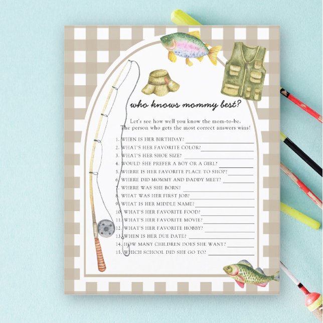 魚釣りの赤ちゃんシャワー – 誰がママ最高のを知る (クリエイターアップロード済み)