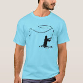 魚釣りの間に素晴らし線が引いている Tシャツ (正面)