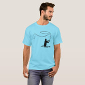 魚釣りの間に素晴らし線が引いている Tシャツ (正面フル)